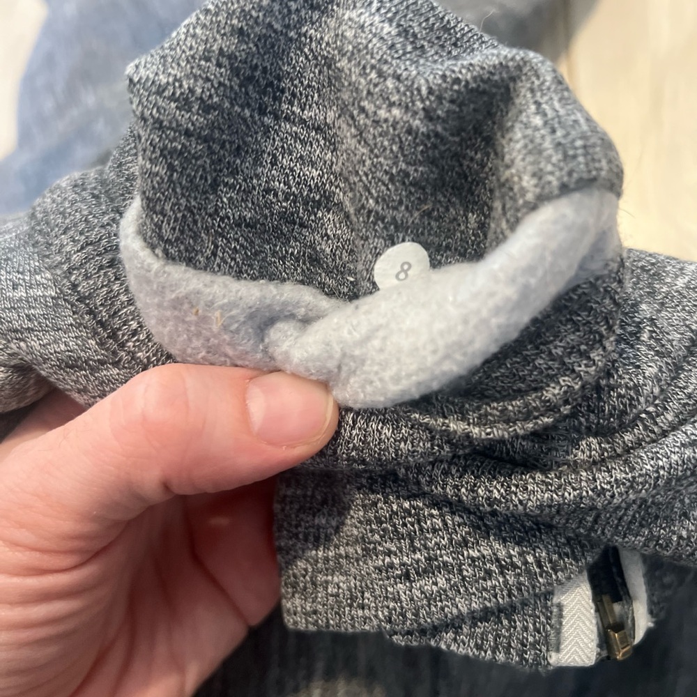 Lululemon Scuba Hoodie Jacket in Deep Coal Silver Spoon Slub Salt & Pepper 8 - Picture 6 of 7